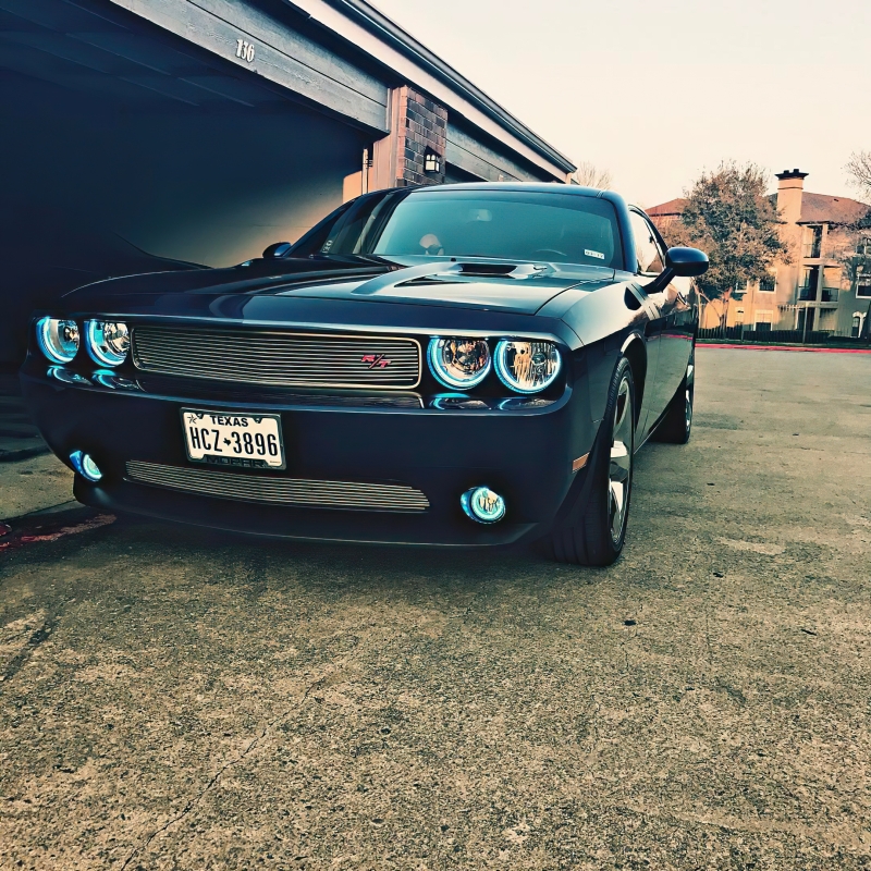 Dodge Challenger Headlight Halo Kit - ORACLE Lighting - LED Projector - Blue - `08-`14